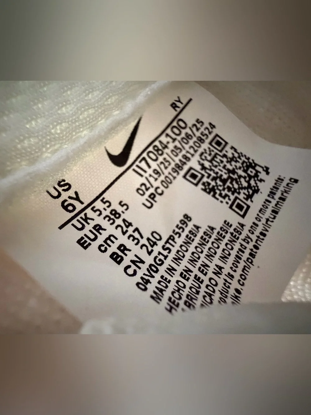 Nike Gato LV8 GS White Gum Sneakers Shoes Youth Size 6Y II7084 100 New No Box
